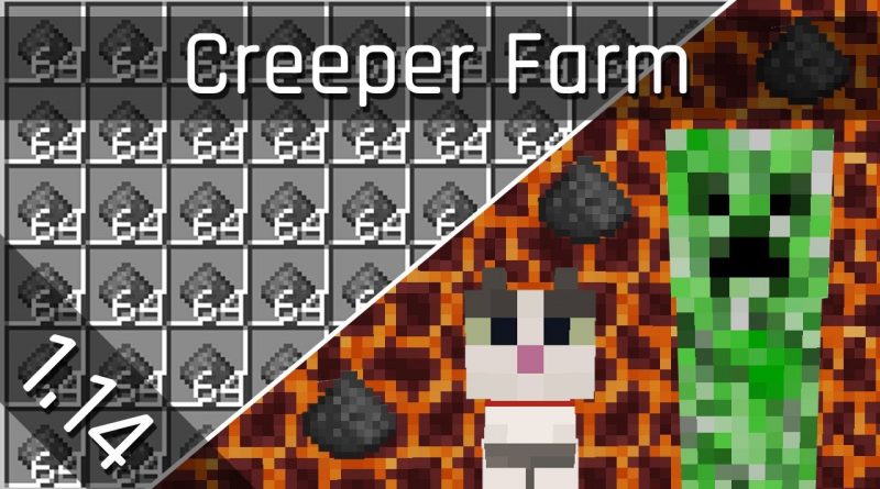 Creeper Gunpowder Farm Tutorial Minecraft 1.14/1.15