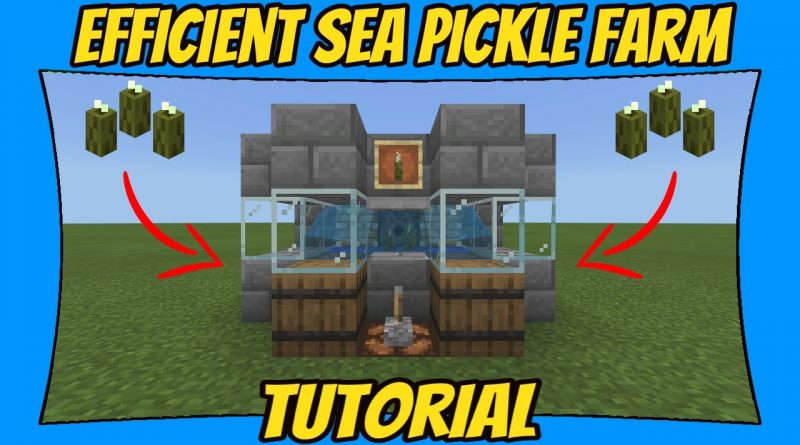 Efficient Sea Pickle Farm Tutorial [Minecraft Bedrock Edition] [MCPE