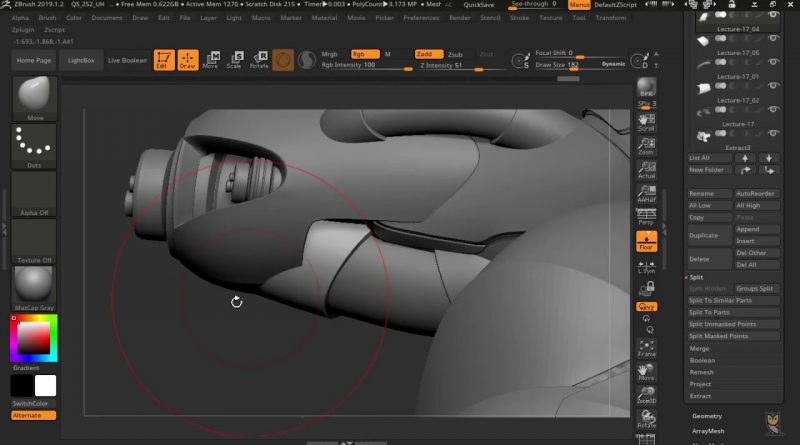 hard surface sculpting in zbrush