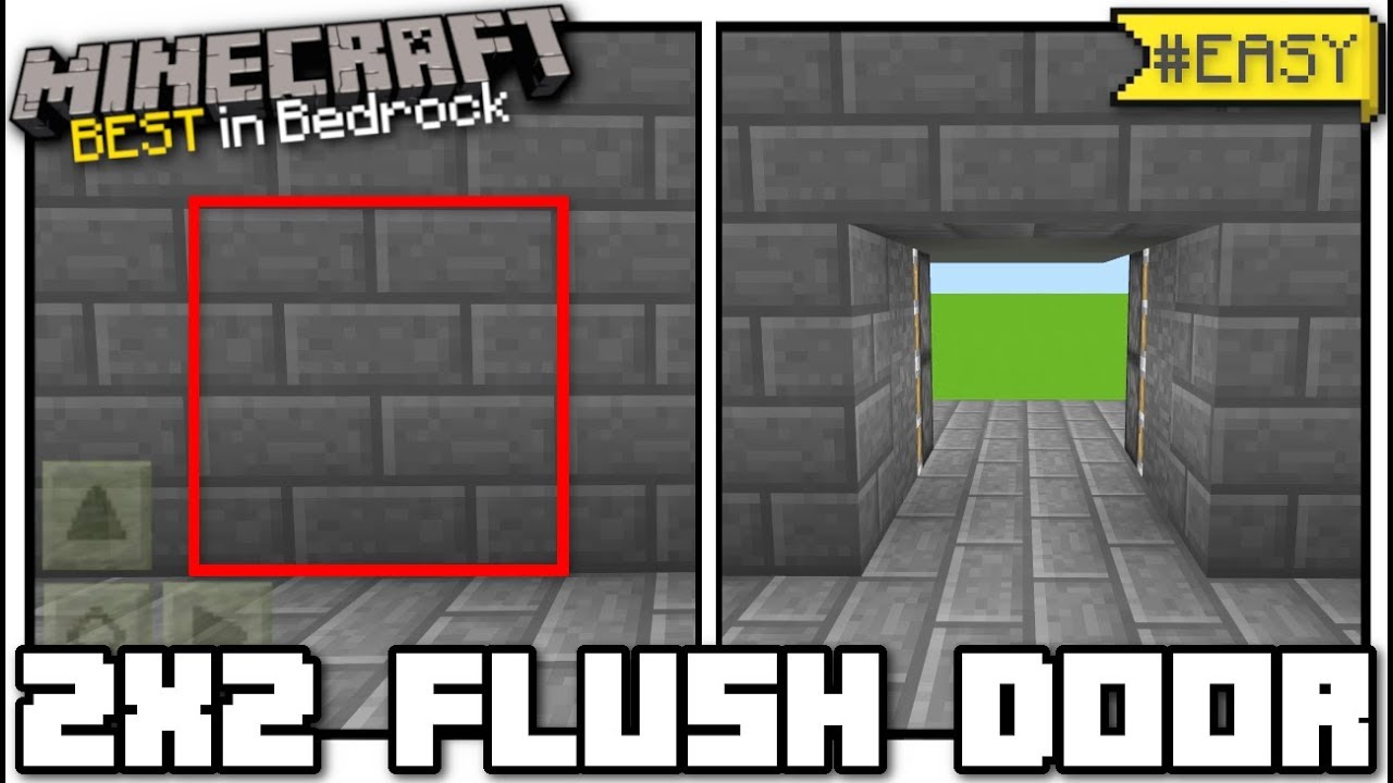 Minecraft Bedrock - 2x2 FLUSH PISTON DOOR ( Jeb Door ...