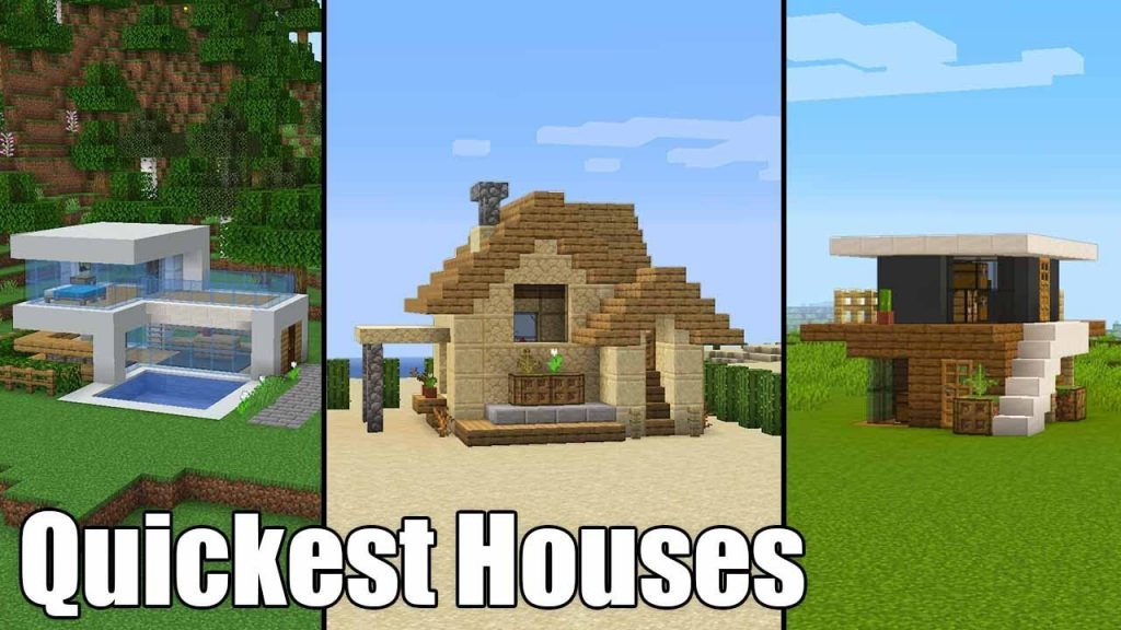 Quickest Minecraft 1 14 Houses For New Players Build Tutorial Game Designers Hub