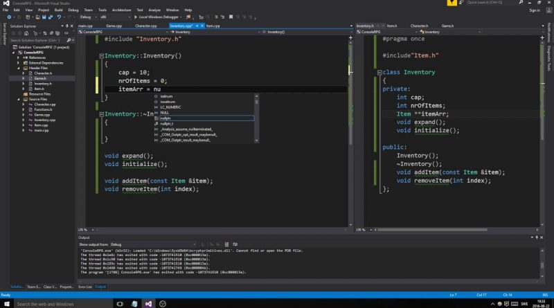 C++ Game Development | Console RPG | Part 04 | Items, Inventory ...