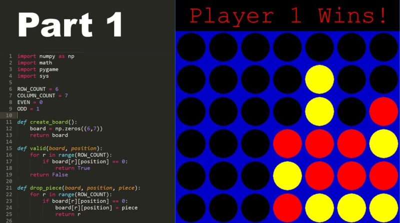 How To Program Connect 4 In Python! (part 1) - Basic Structure & Game ...