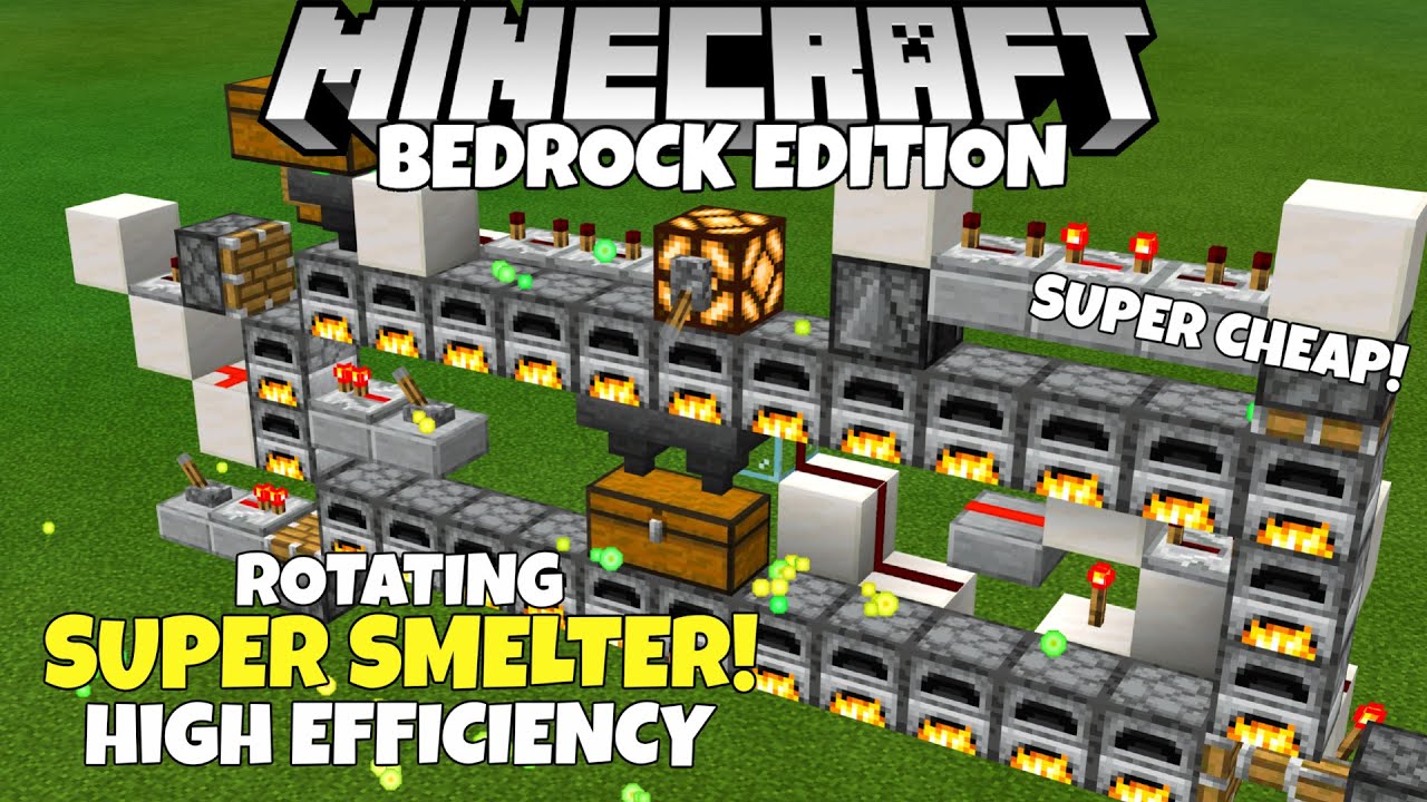 How to make a super smelter in minecraft bedrock